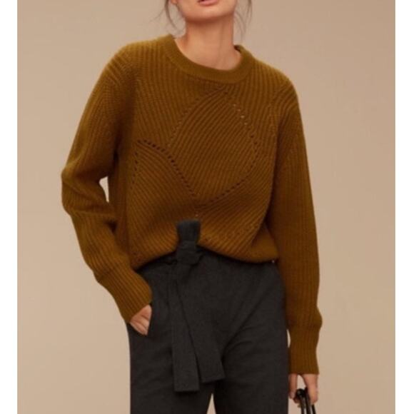 Aritzia Sweaters - Aritzia Wilfred Serment 100% Merino Wool Cropped Sweater Size XS